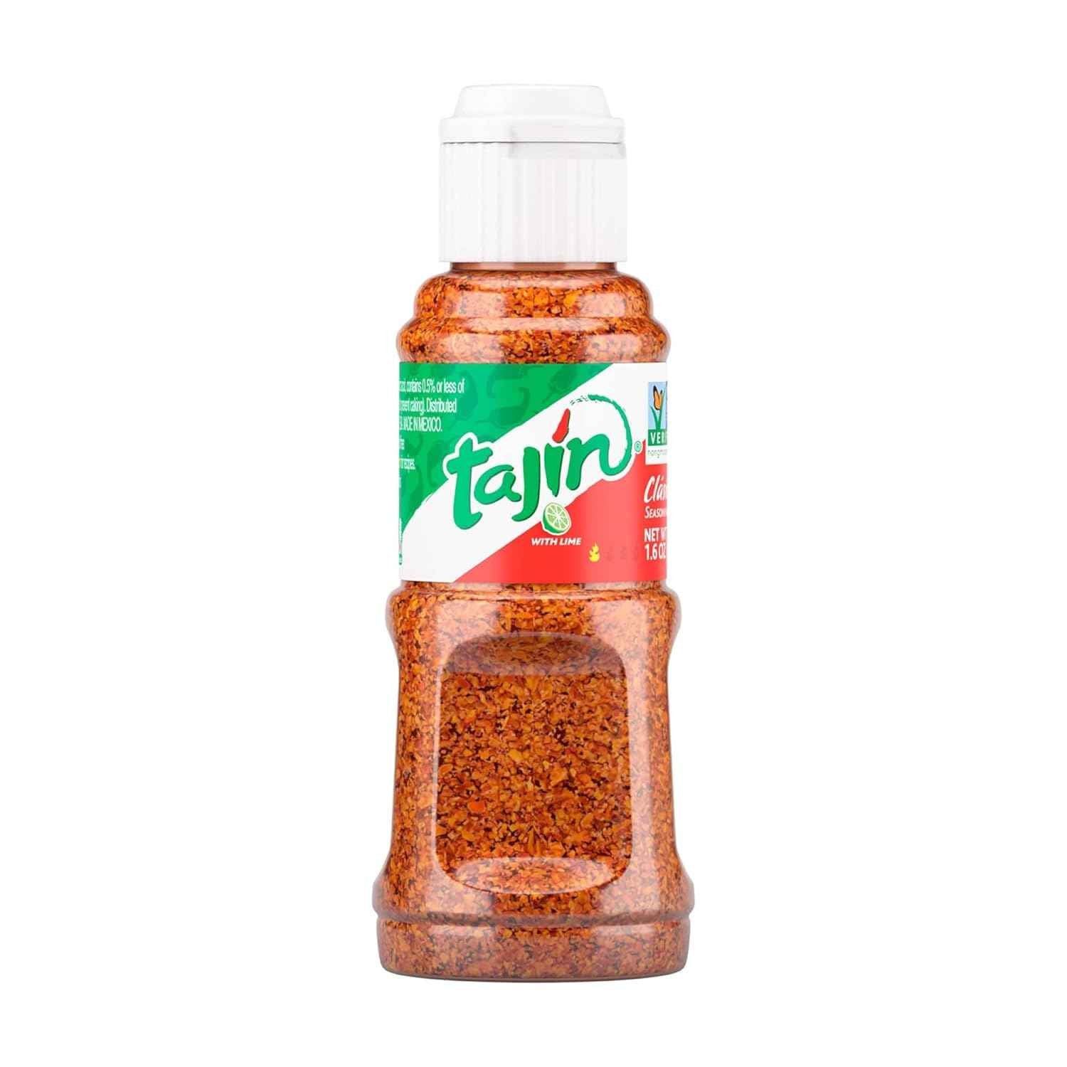 Tajin Clásico Seasoning, Mini Portable Mexican Chili Lime Spice Blend for Fruit, Snacks, Tacos, and Cocktails, Zesty Flavor Enhancer, 1.6 oz