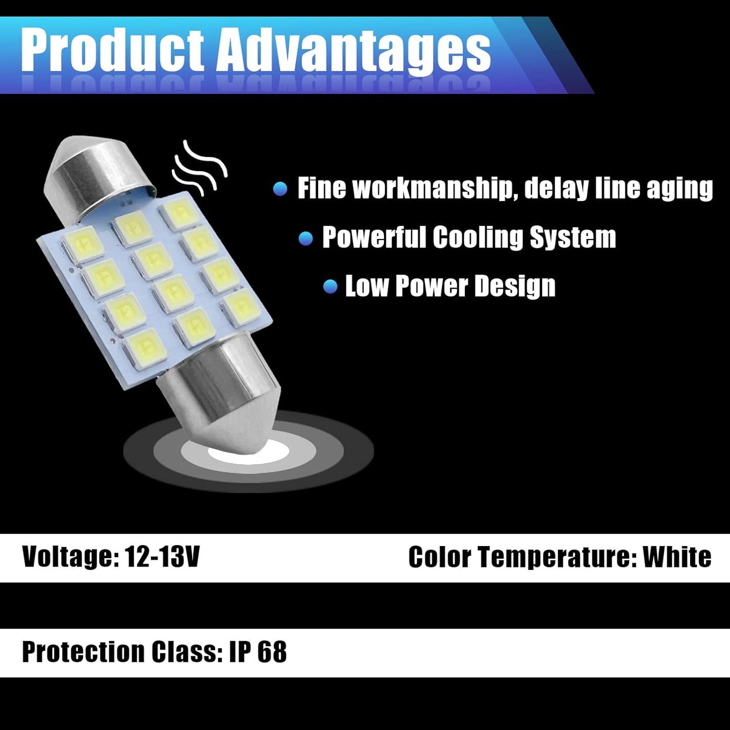 Car_Led_Bulb,_Led_Combination_Set_of_24_Sets,_Used_for_Car_Interior/Indoor_Map_Dome/_Trunk_/_License_Lights,_Etc._(White)