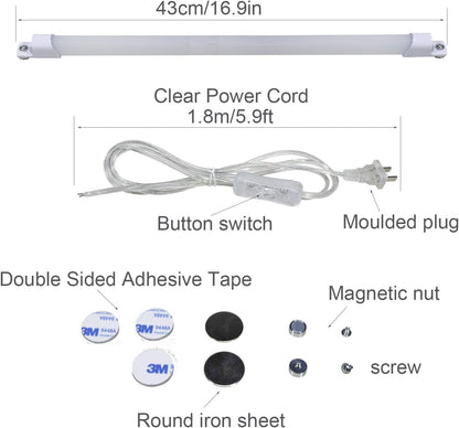 110V_LED_Under_Cabinet_Lighting,17inch_LED_Strip_Light_Bar_with_6ft_Power_Cord,Magnetic_Installation,Super_Slim_Counter_Light,Reading_Desk_Lamp_for_Kitchen/Work_Table._(White/Natural_White)
