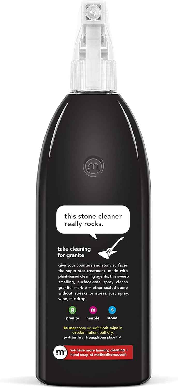Method Daily Granite Cleaner Spray, Cleaning Agent for Granite, Marble, and Other Sealed Stone, 28 oz Spray Bottles (Pack of 4)