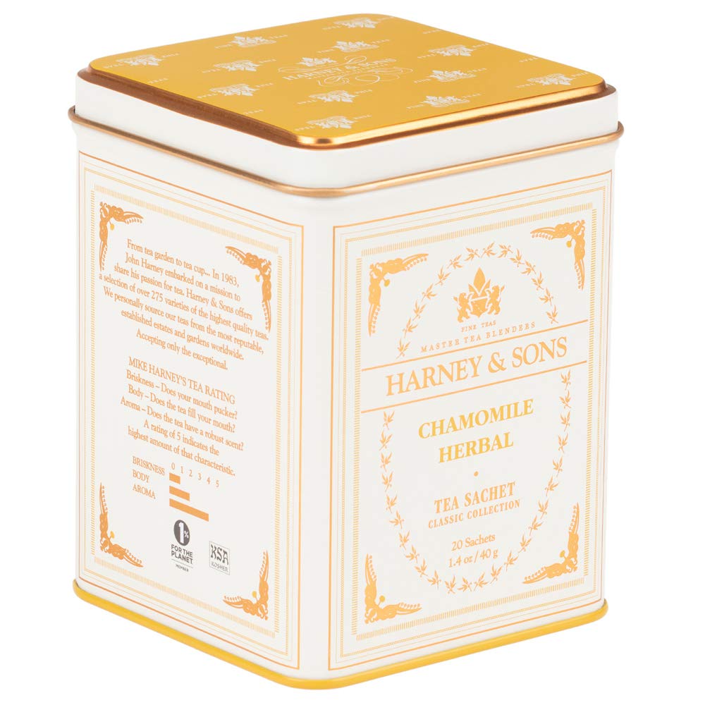 Harney_&_Sons_Chamomile_Herbal_Tea,_Classic_Tin,_20_Sachets,_white