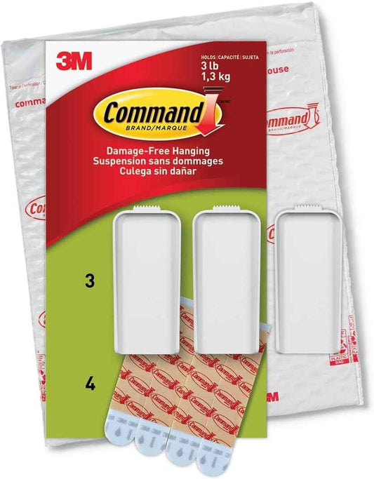 Command Large Canvas Hangers, 3 Canvas Hangers and 4 Command Strips, Damage-Free Hanging Sawtooth Frames, No Tools Wall Hooks for Home Decor, Holds up to 3 lb 18"x24" Canvas