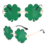 St. Patrick’s Day Irish Shamrock Sunglasses - Four Leaf Clover Leprechaun Costume Glasses Party Decorations Accessories