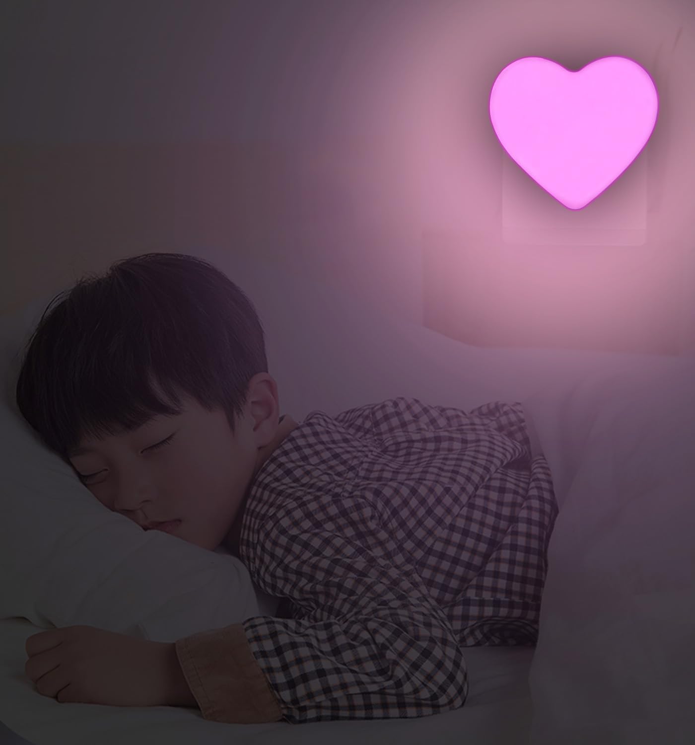 INZU_Night_Lights_Plug_into_Wall,_LED_Night_Light_for_Kids,_Cute_Nightlight_with_Auto_Dusk_to_Dawn_Sensor,_LED_Nightlight_with_Soft_Warm_Light_for_Bedroom,_Nursery,_Bathroom,_Hallway_(Pink)