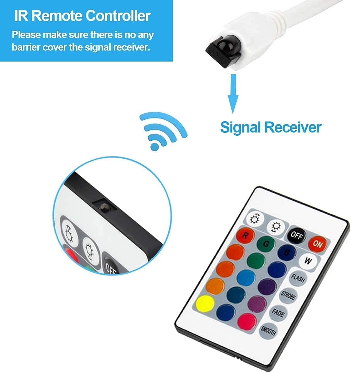 SUPERNIGHT_24_Keys_RGB_LED_Strip_Light_Wireless_Dimmer_Remote_Controller_Led_Light_Remote_Replacement_for_SMD_5050_3528_2835_Led_Strip_Lights