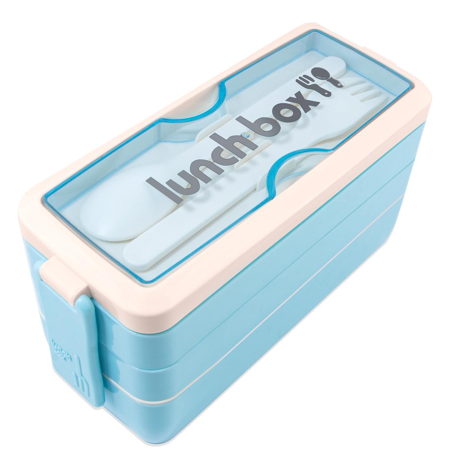 Iteryn Bento Box Lunch Box, 3 Layers Stackable Lunch Containers with Compartments - Leakproof Meal Prep Containers