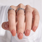 BTArtbox French Tip Press On Nails - White Press On Nails Almond, Short Fake Nails with Nail Glue, Fit Perfectly & Natural Reusable Stick on Nails in 16 Sizes
