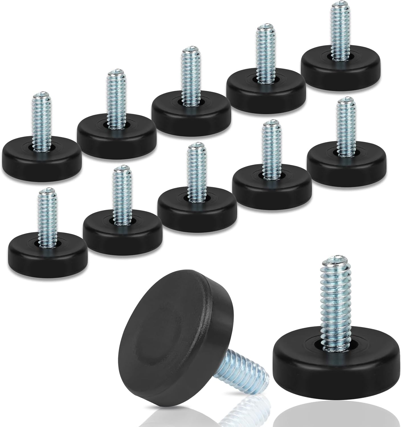 1/4"_Thread_Furniture_Feet_Levelers,_12_PCS_Adjustable_Furniture_Feet_Threaded_Screw_in,_Leveling_Feet_Screw_On_Furniture_Glide_Leveling_for_Table,_Cabinets,_Chairs,_Stool_Legs