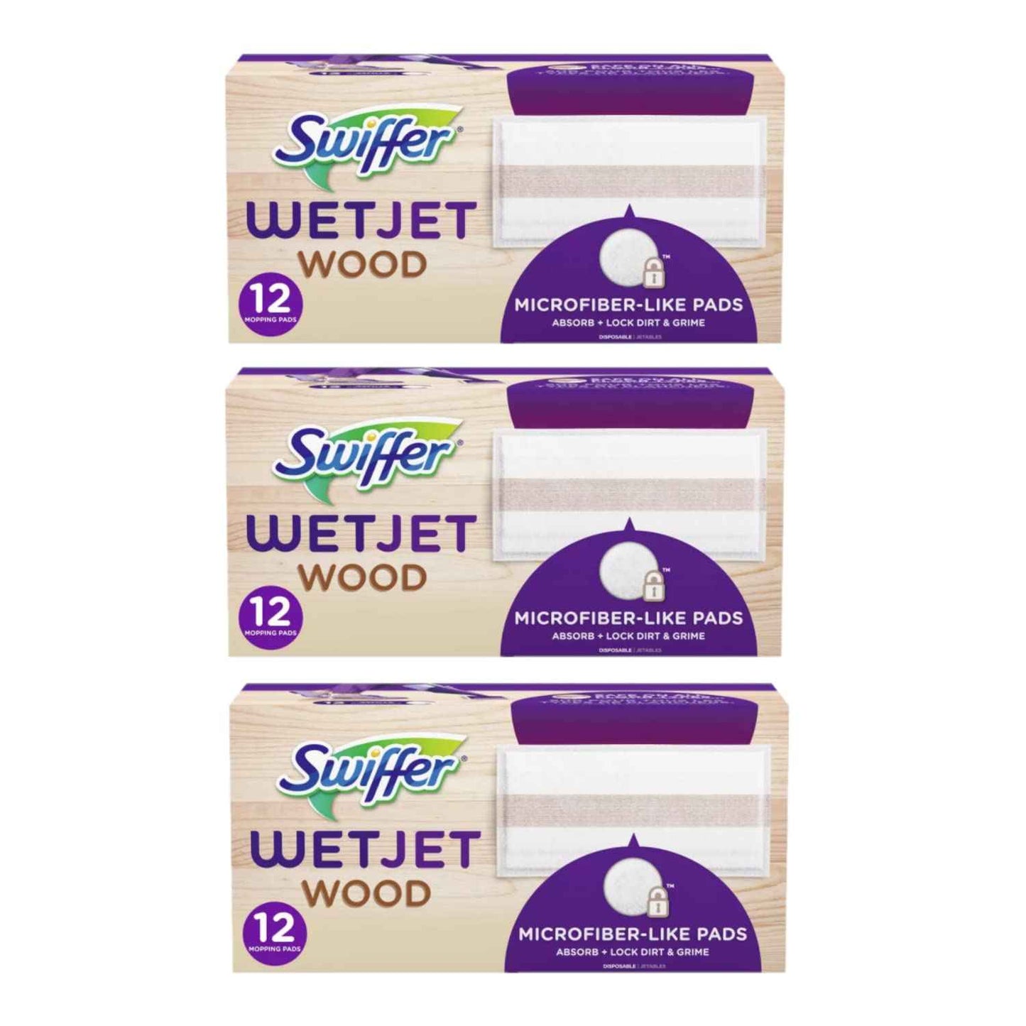 Swiffer WetJet Hardwood Floor Cleaner Spray Mop Pad Refill, Bathroom Cleaning Supplies, Hardwood Floor Cleaner, Multi Surface