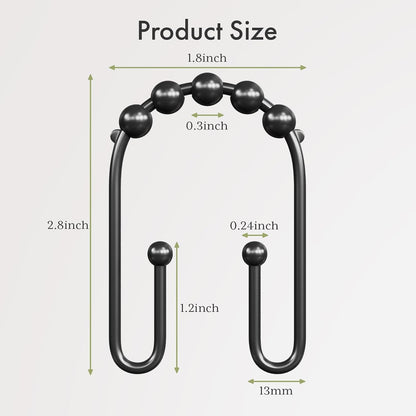 AmazerBath_Shower_Curtain_Hooks_Rings,_Metal_Shower_Curtain_Rings,_Black_Shower_Curtain_Hooks_Rust_Proof_Double_Hook_Shower_Hooks_for_Shower_Curtain_and_Liner,_Shower_Rod_Hooks_Bathroom_12Pcs