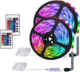 2m/6.6FT Battery Powered Led Strip Lights, LED Strip with 24 Keys Remote Control, RGB Led Rope Lights for Party and DIY Decoration- 1 PACK/2 PACK