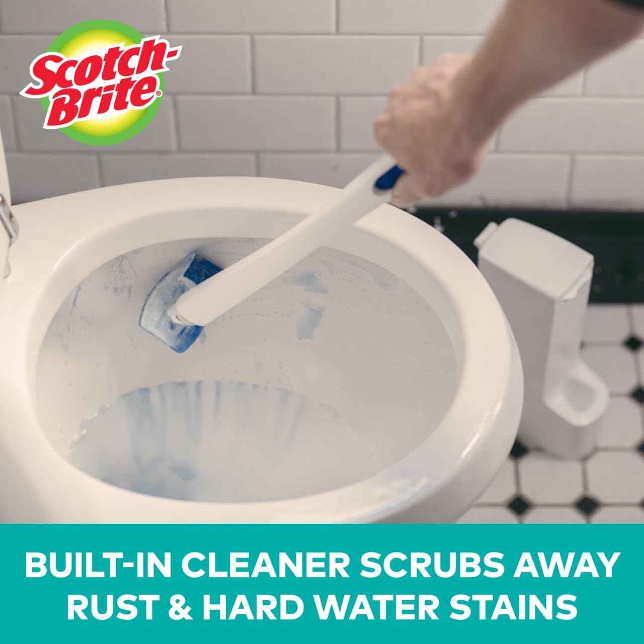 Scotch-Brite Disposable Toilet Scrubber Refills, Removes Rust & Hard Water Stains