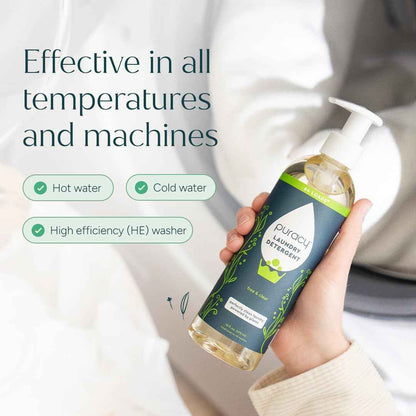 Puracy Laundry Detergent - Enzyme-Powered Liquid Laundry Detergent Concentrate, Natural Laundry Detergent