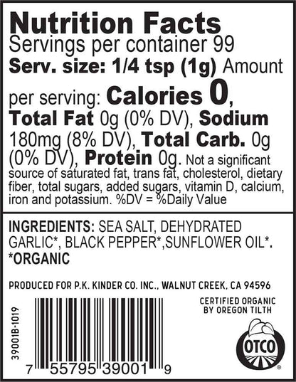 Kinder's Organic, Premium Quality Seasoning, MSG Free and USDA Certified Organic