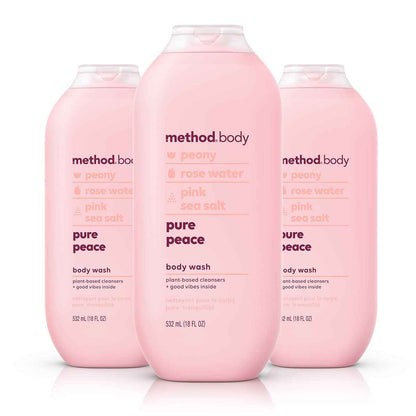 Method Body Wash, Paraben and Phthalate Free, 18 oz (Pack of 3)