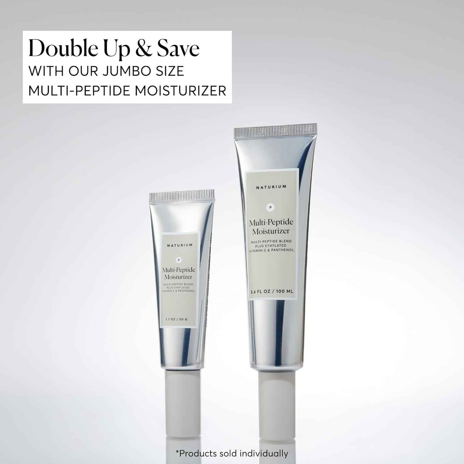 Naturium Multi-Peptide Moisturizer, Hydrating & Smoothing Skin Care, Moisturizes with Ethylated Vitamin C & Panthenol