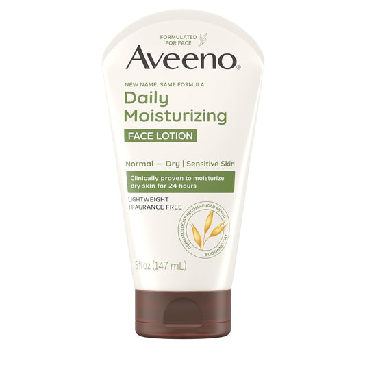 Aveeno_Daily_Moisturizing_Face_Lotion_with_Soothing_Prebiotic_Oat,_Lightweight_Non-Greasy_Facial_Moisturizer_for_Normal_to_Dry,_Sensitive_Skin,_24-Hour_Moisture,_Fragrance-Free,_5_oz