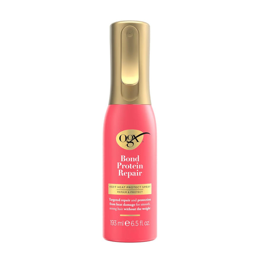 OGX_Repair_&_Protect_Bond_Protein_Repair_450°F_Heat_Protect_Spray,_Weightless_Repair_Mist_for_Nonstop_Damage_Protection*_for_All_Hair_Types,_Heat_Spray_Preps_Hair_for_Styling,_6.5_fl._oz