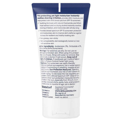 NIVEA MEN Sensitive Face Lotion with SPF 15, Broad Spectrum Sunscreen