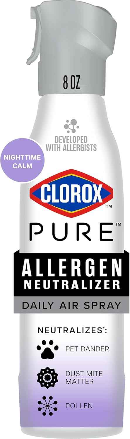 Clorox PURE Allergen Neutralizer Daily Air Spray, Nighttime Calm, 8 Ounces