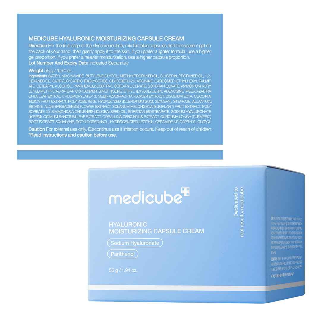 medicube Capsule Cream | 120H Lasting Hydration, Barrier Care, Calming Daily Facial Moisturizer For All Skin Types | Panthenol & Ceramides | Korean Skincare