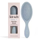 Kitsch Recycled Plastic Wet/Dry Hair Brush, Detangling Tool for Curly or Straight Styles, Brush for Tangled Strands, Flexible Hairbrush Bristles, Brushes for Women & Men, Adults & Kids