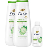 Dove Body Wash, Travel Body Wash, Moisturizing Shower Gel for Lotion-Soft Skin
