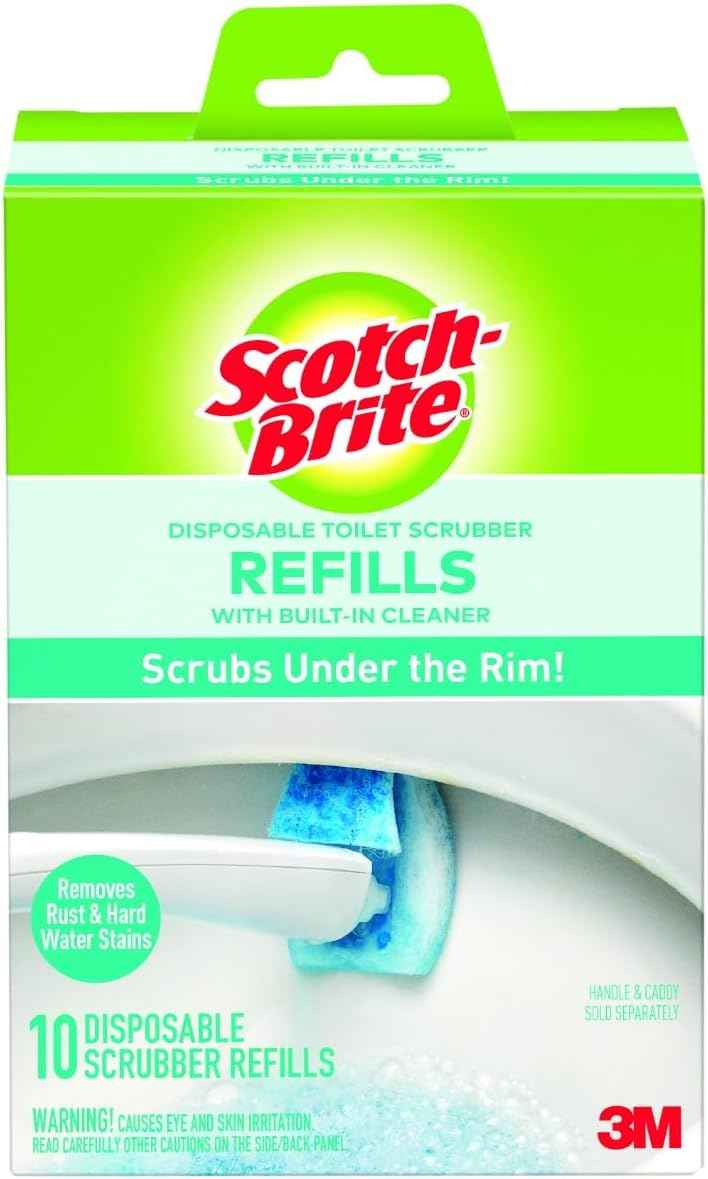 Scotch-Brite Disposable Toilet Scrubber Refills, Removes Rust & Hard Water Stains