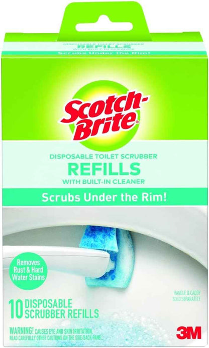 Scotch-Brite Disposable Toilet Scrubber Refills, Removes Rust & Hard Water Stains