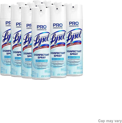 Lysol Disinfectant Spray, Household Essential Cleaning Supplies, Multi-Purpose Room Spray, Antibacterial Sanitizer Spray, Upholstery Deodorizer, Home and Bathroom