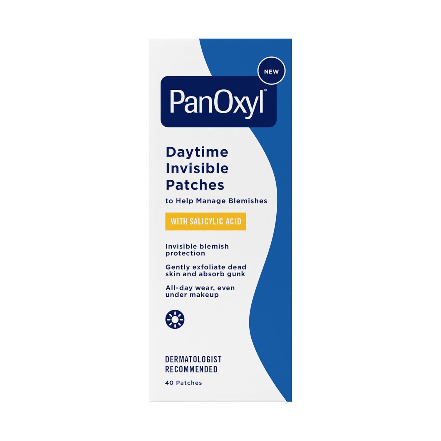 PanOxyl_Daytime_Invisible_Patches,_Dermatologist-Recommended_Brand,_Help_Manage_Blemishes,_Unclog_Pores_and_Exfoliate_with_Salicylic_Acid,_20_Large_and_20_Small_Patches,_Latex-Free,_40ct