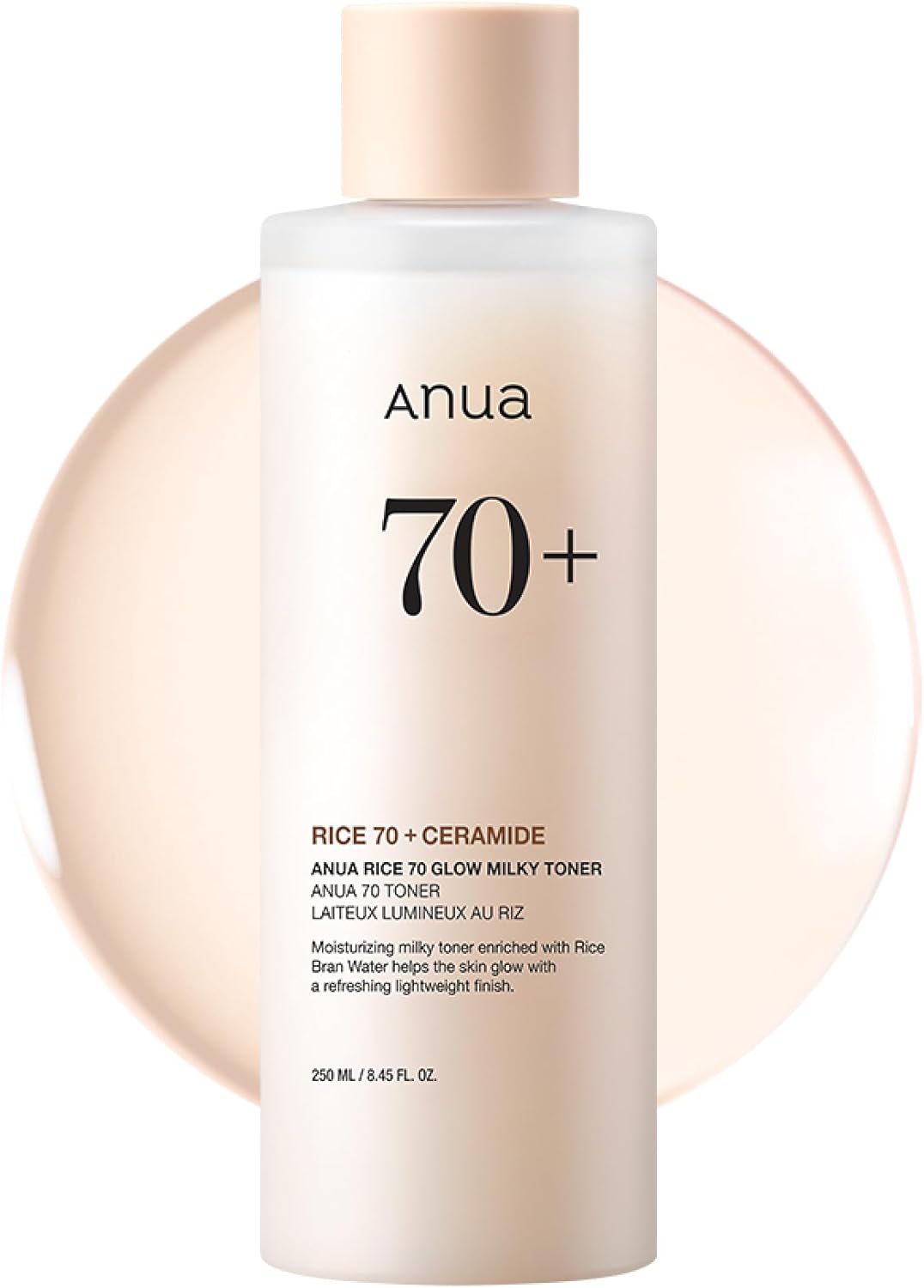 Anua_Rice_70_Glow_Milky_Toner,_Glass_&_Dewy_Skin,_Hydrating_&_Barrier_Care,_Rice_Water,_Niacinamide,_Ceramides,_All_Skin_Types,_Fragrance-Free,_Non_Comedogenic,_Korean_Skincare,_8.45_fl.oz.