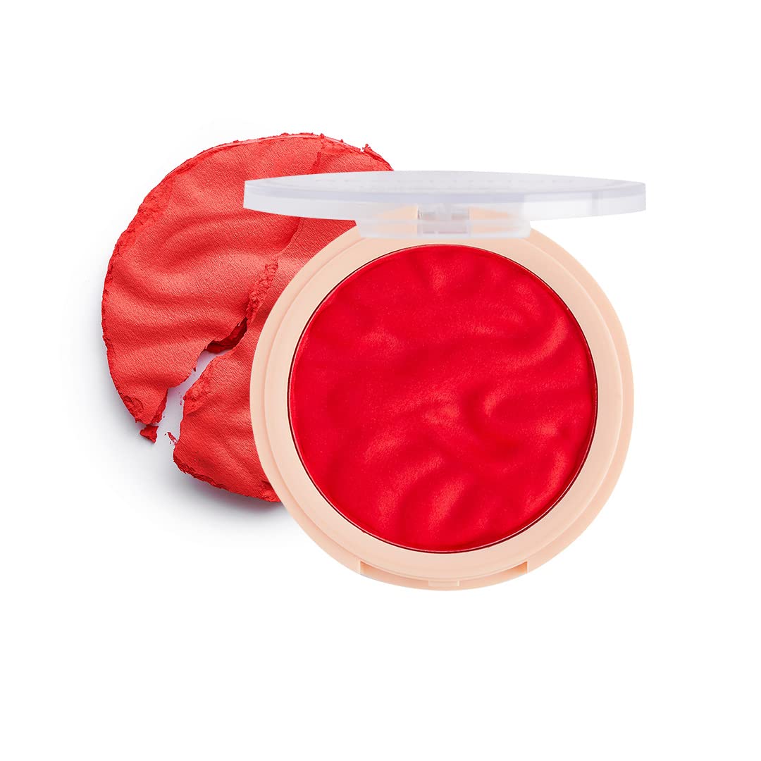 Revolution Beauty London, Blusher Reloaded, Pressed Powder Face Blusher, Highly Pigmented &amp;amp; Long-Lasting Formula, Pop My Cherry, 0.26 oz
