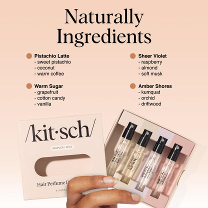 Kitsch_Hair_Perfume_For_Women_(Discovery_Set)_-_Pistachio_Latte,_Warm_Sugar,_Sheer_Violet_&_Amber_Waves_-_Patented_Odor-Eliminating_Technology,_Hair_Spray_and_Body_Mist_-_4_x_1.5mL