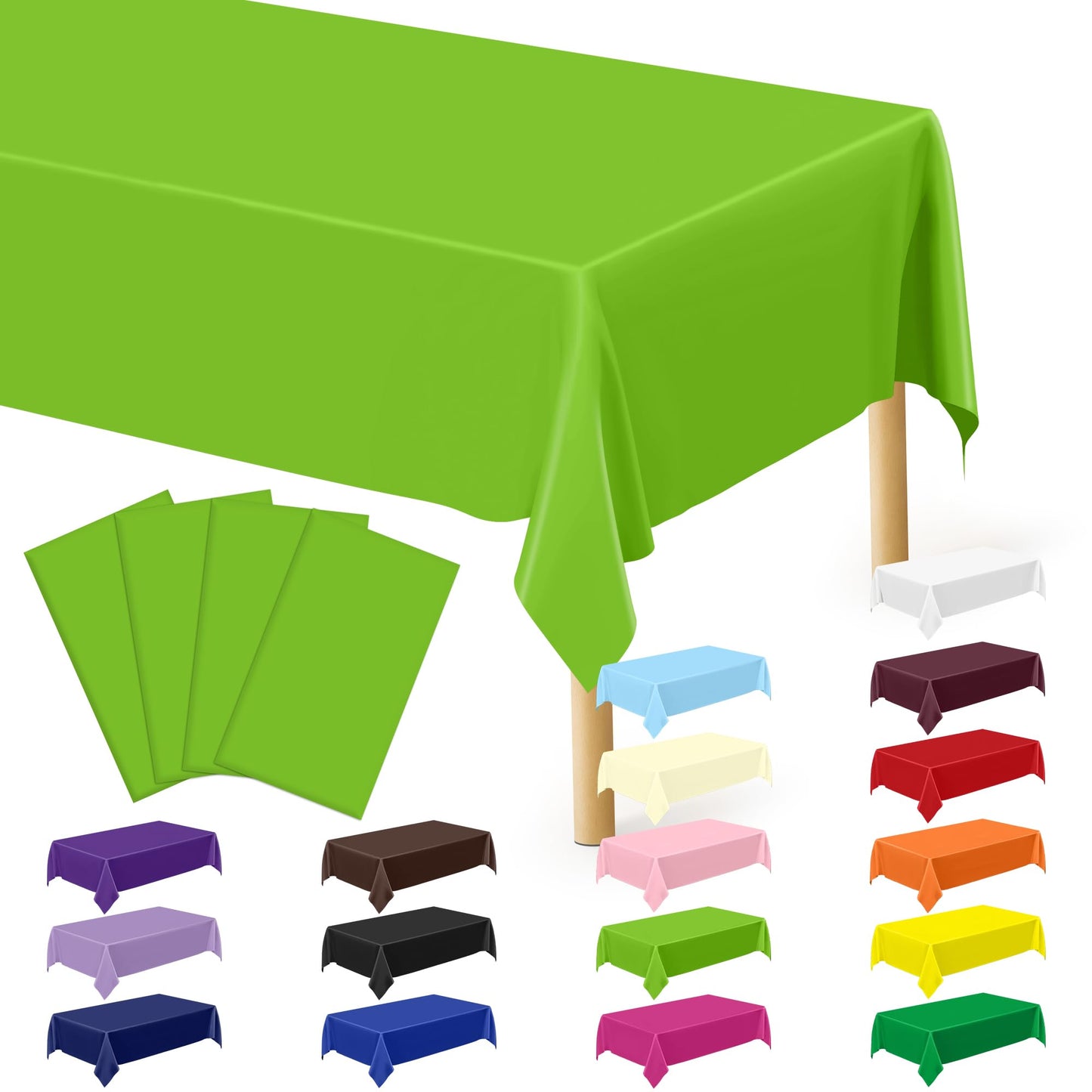 Light Green - 4pcs 54x108 in