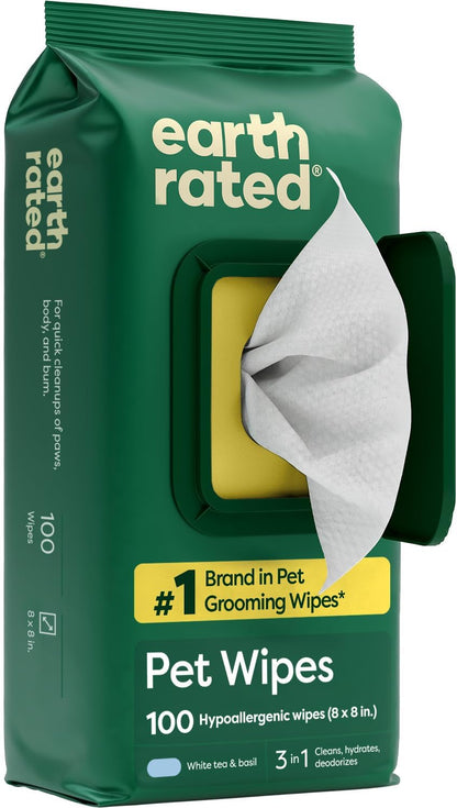 Earth_Rated_Pet_Wipes_for_Dogs_and_Cats,_Hypoallergenic,_3-in-1_Cleaning,_Deodorizing_and_Hydrating,_for_Grooming_Paws,_Body_and_Butt,_New_White_Tea_and_Basil_Scent,_100_Count
