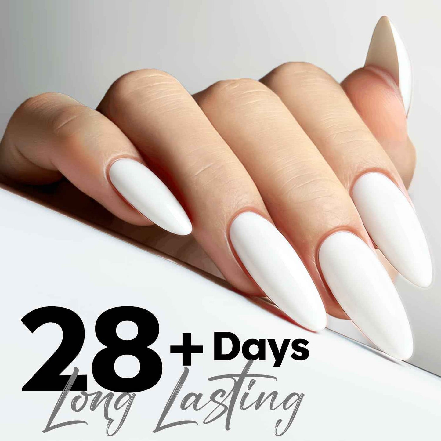modelones White Gel Nail Polish Gel Polish Solid White Nail Poish Soak Off Pastel U V Nail Design Salon DIY Manicure 15 ML