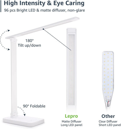Lepro_LED_Desk_Lamp_with_USB_Charging_Port,_700LM_Dimmable_Home_Office_Touch_Control_Reading_Table_Lamp,5_Color_Modes_with_5_Brightness_Level,_Dorm_Room_Essentials,_Task_Lamp,_Sewing,_Crafting,_White