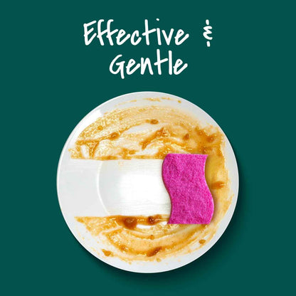 Scotch-Brite Delicate Clean Non-Scratch Scrub Sponge, Nonscratch Kitchen Sponges for Gentle Cleaning of Porcelain, Fine china, Stemware, Nonstick Pots and Pans, Mirrors, Faucets, and More