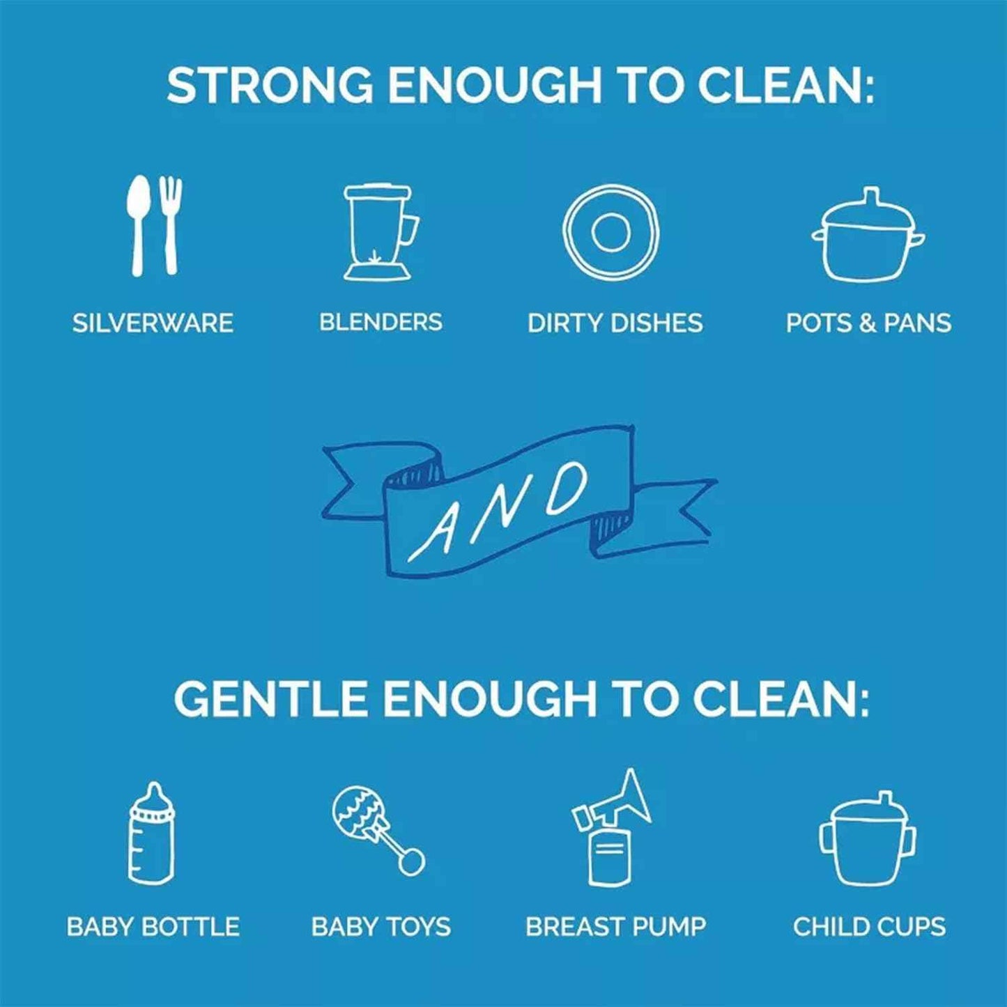 Seventh Generation Dishwasher Detergent Powder + Rinse Aid, Free & Clear, Biodegradable, Plant-Based & Fragrance-Free, Septic Safe