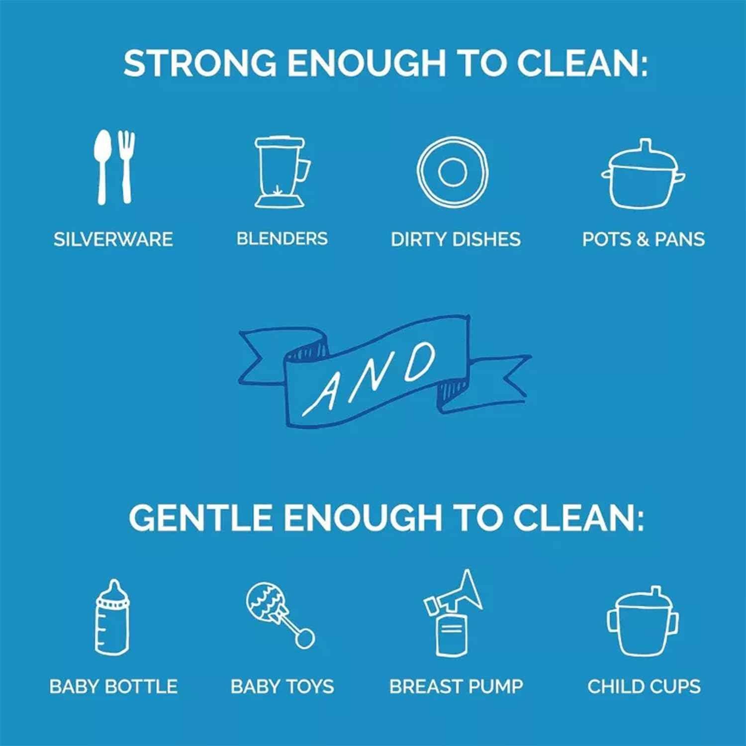 Seventh Generation Dishwasher Detergent Powder + Rinse Aid, Free & Clear, Biodegradable, Plant-Based & Fragrance-Free, Septic Safe