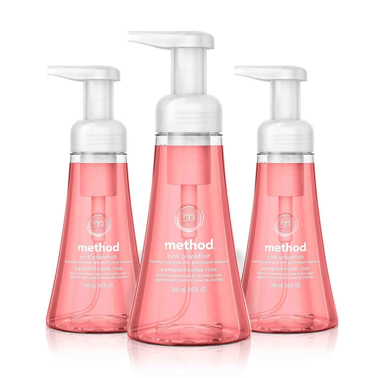 Method Foaming Hand Soap, Pink Grapefruit, 10 Fl Oz, Biodegradable Formula
