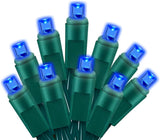25ft 50 Counts Warm White LED Christmas Lights - Commercial Grade Outdoor Waterproof, Green Wire, Xmas Tree Lights, IP:65, UL
