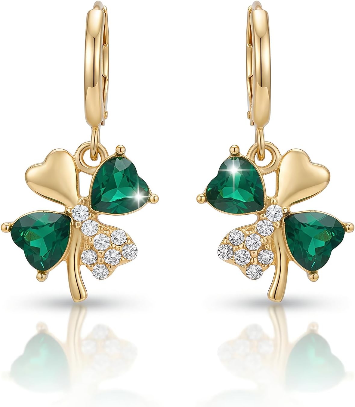 St_Patricks_Day_Earrings_for_Women_Irish_Holiday_Shamrock_Clover_Green_Heart_Hoop_Earrings_St._Patrick's_Day_Accessories_Lucky_Four_Leaf_Dangle_Earring_Decorations_Good_Luck_Jewelry_Gift