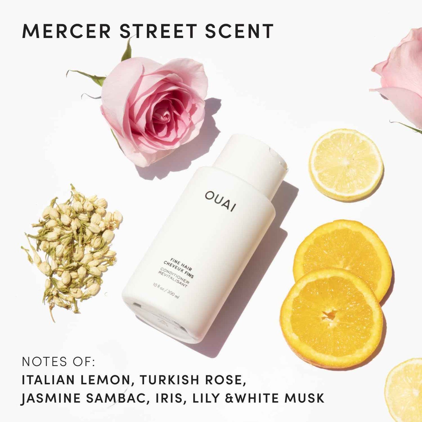 OUAI Fine Hair Conditioner - Volumizing Conditioner for Fine Hair Made with Keratin, Biotin and Chia Seed Oil - Adds Softness, Bounce and Volume - Free from Parabens, Sulfates, and Phthalates