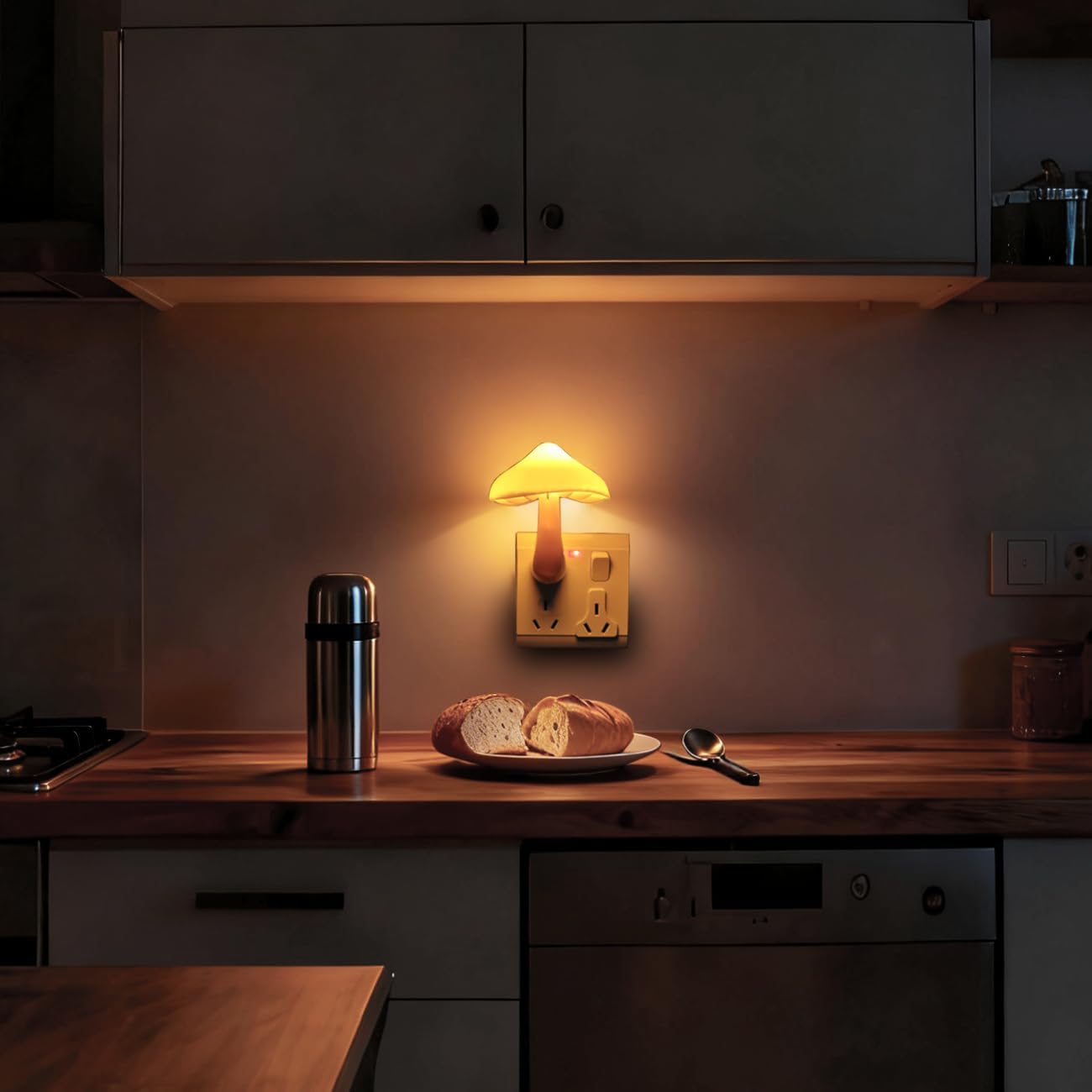 AUSAYE_Sensor_LED_Night_Light_Plug_in_Wall_Lamp,_Energy_Saving_NightLight_Cute_Mushroom_Night_Lights_for_Adults_Kids_Bedroom,Bathroom,Toilet,_Stairs,_Kitchen,Hallway_Corridor