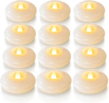 Homemory 6/12/24 Pack Flameless Led Floating Candles, 200 Hour White Battery Operate Waterproof Tealights for Cylinder Vases, Centerpieces at Wedding Decor, Party, Pool