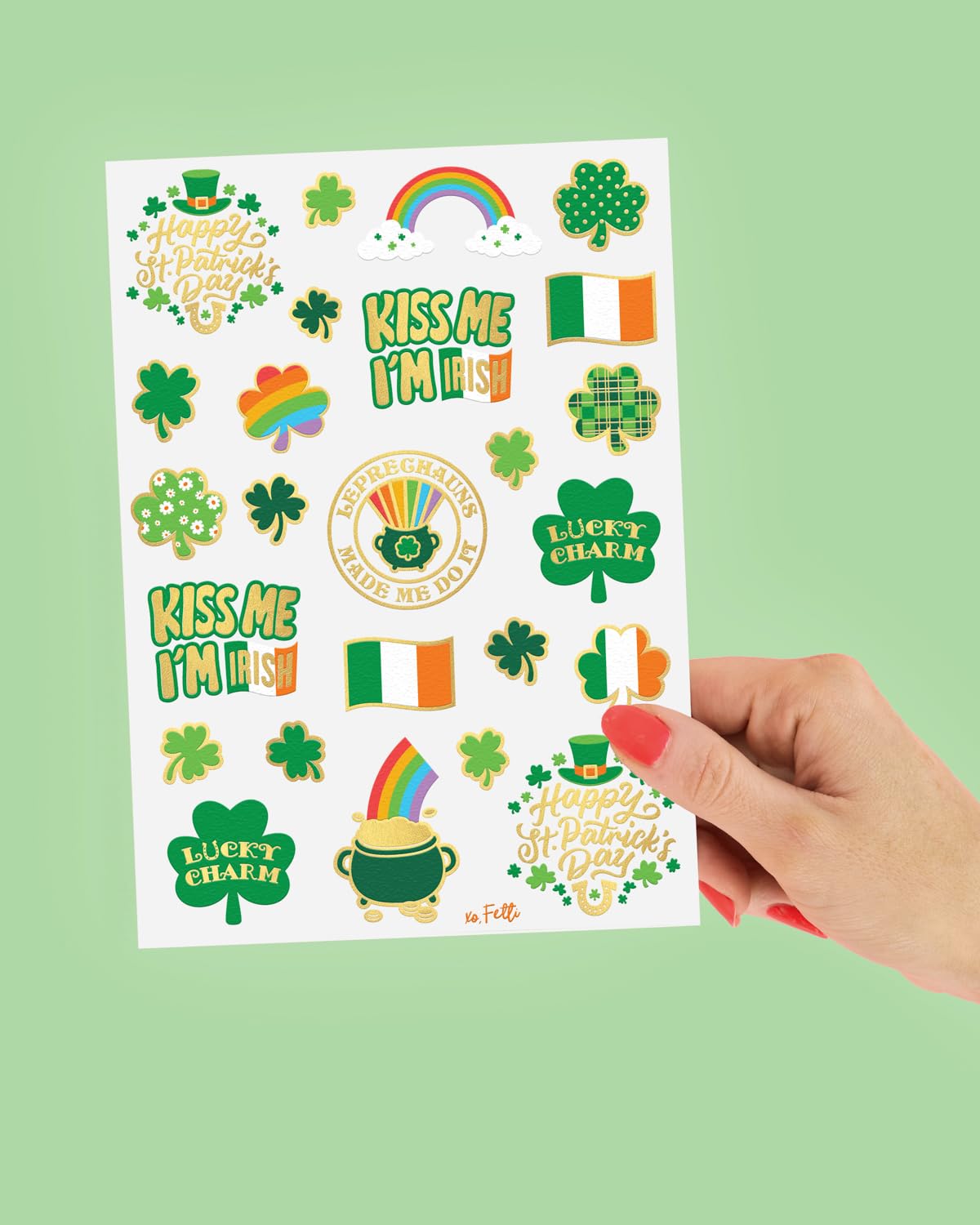 xo,_Fetti_St_Patricks_Day_Decorations_Tattoos_-_50_styles_|_Shamrock_Supplies,_Kiss_Me_I'm_Irish_Party,_Leprechauns