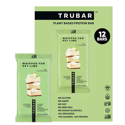 TRUBAR Vegan Protein Bar, Assorted Flavors, Gluten Free, Vegan Protein Snacks, 12G Plant-Based Protein, High Fiber, Healthy Protein Bars