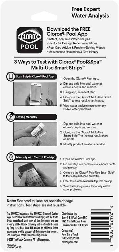 Clorox Pool&Spa My Pool Care Assistant, 50 Test Strips